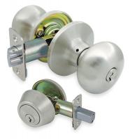 2VMX1 Lght Dty Knb Lockset w/Deadbolt, Entrance