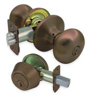 2VMX3 Lght Dty Knb Lockset w/Deadbolt, Entrance