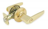 2VMX4 Lever Lockset, Straight Style, Brass