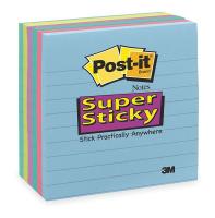 1TRW4 Sticky Notes, 4 x 4 In., Assorted, PK6