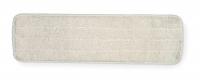 1TTY2 Flat Dust Mop Pad, Microfiber, White