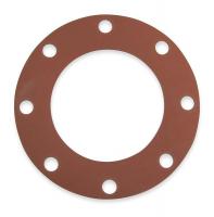 4CYX4 Flange Gasket, Full Face, 6 In, Silicone