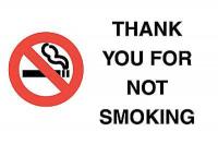 1TX71 No Smoking Sign, 7 x 10In, R and BK/WHT