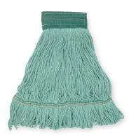 1TYL5 Wet Mop, Medium, Green, Looped End