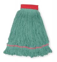 1TYV6 Wet Mop, Antimicrobial, Large, Green