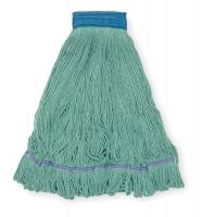 1TYN4 Wet Mop, XL, Green, Looped End
