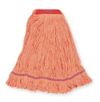 1TYU4 Wet Mop, Antimicrobial, Large, Orange