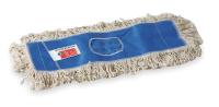 1TZC8 Dust Mop, Cut End, Sz 18 In, White/Blue