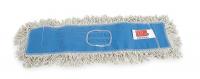 1TZC9 Dust Mop, Cut End, Sz 24 In, White/Blue