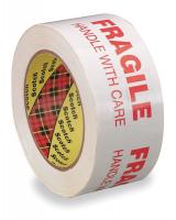 1TZU7 Carton Sealing Tape, White, 48mm x 100m