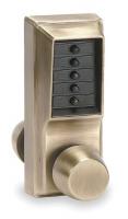 1U083 Pushbutton Access Control, Knob, Brass
