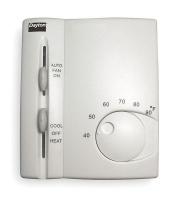 1UHE6 Low V Thermostat, 1H, 1C, White