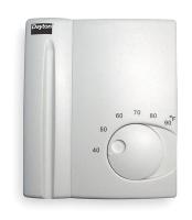 1UHE9 Low V Thermostat, 1H, Electronic, White