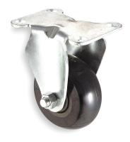 1UKA5 Rigid Plate Caster, 350 lb, 3-1/2 In Dia