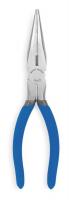 1UKJ9 Long Nose Plier, 6 3/8 In L, Dipped Grip