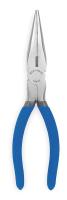 1UKK2 Long Nose Plier, 8 1/5 In L, Dipped Grip