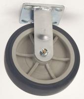 1ULJ4 Rigid Plate Caster, 400 lb, 5 In Dia
