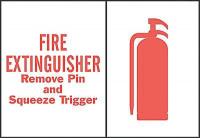 1UN53 Fire Extinguisher Sign, 7 x 10In, R/WHT