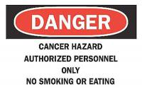 1UN58 Danger Sign, 7 x 10In, BK and R/WHT, ENG