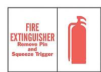 1UP12 Fire Extinguisher Sign, 10 x 14In, R/WHT