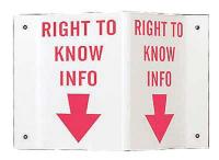 1UP77 Notice Sign, 8 x 14-1/2In, R/WHT, ENG, INFO