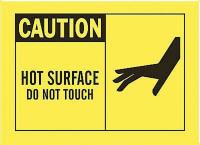 1UP97 Caution Sign, 7 x 10In, R and BK/YEL, ENG