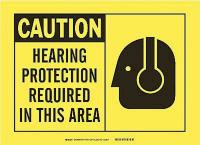 1UP98 Caution Sign, 7 x 10In, BK/YEL, ENG, SURF