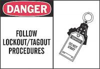 1UR37 Danger Security Sign, 7 x 10In, Bilingual