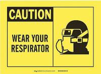 1UR64 Caution Sign, 10 x 14In, BK/YEL, ENG, SURF