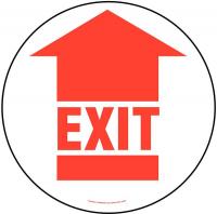 1UR81 Exit Sign, 17 x 17In, R/WHT, Exit, ENG, FL