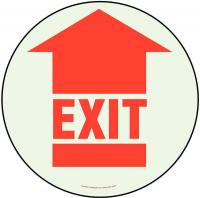 1UR82 Exit Sign, 17 x 17In, R/WHT, Exit, ENG, FL