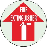 1UR83 Fire Extinguisher Sign, 17 x 17In, WHT/R