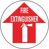 1UR85 Fire Extinguisher Sign, 17 x 17In, WHT/R