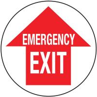 1UR88 Emergency Exit Sign, 17 x 17In, R/WHT, ENG