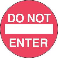 1UR92 Admittance Sign, 17 x 17In, WHT/R, ENG, SURF