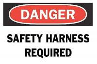 1UT84 Danger Sign, 10 x 14In, R and BK/WHT, ENG