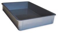 1UTX7 Stacking Container, HD, L 25 3/4, Gray