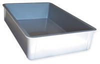 1UTY4 Stacking Container, HD, L 25 3/4, D 6, Gray