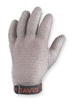 1UXT6 Cut Resistant Glove, Silver, Reversible, S