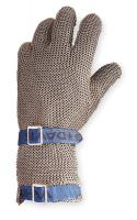 1UXU2 Cut Resistant Glove, Silver, Reversible, M