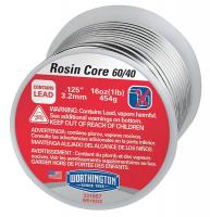 1UYH6 Rosin Core Solder, Dia 0.125 In, 1lb