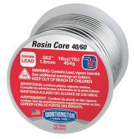 1UYH7 Rosin Core Solder, Dia 0.062 In, 1lb