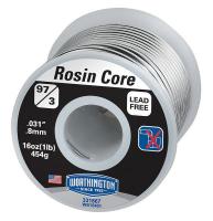 1UYH9 Rosin Core Solder, Dia 0.031 In, 1lb