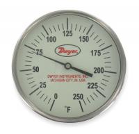1UYX8 Bimetal Thermom, 5 In Dial, 0 to 250F