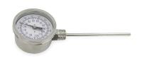 1UZJ6 Bimetal Thermom, 3 In Dial, 0 to 250F
