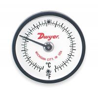 1UZV6 Bimetal Thermom, 2 In Dial, 50 to 750F