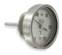 1UZW2 Bimetal Thermom, 5 In Dial, -40 to 160F