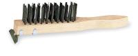 1VAG8 Scrtch Brsh w Scrpr, Rows 4 x 11, Crbn Stl