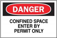 1M230 Danger Sign, 10 x 14In, R and BK/WHT, AL