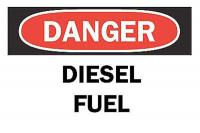 1VC60 Danger Sign, 3-1/2 x 5In, R and BK/WHT, ENG